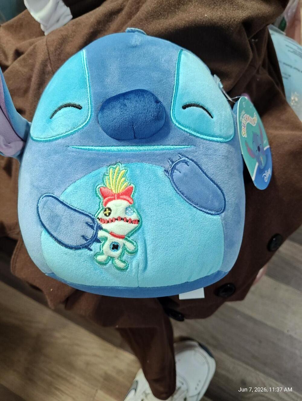 Squishmallows 8” Disney Stitch with Scrump Plush NWT Kellytoy Jazwares